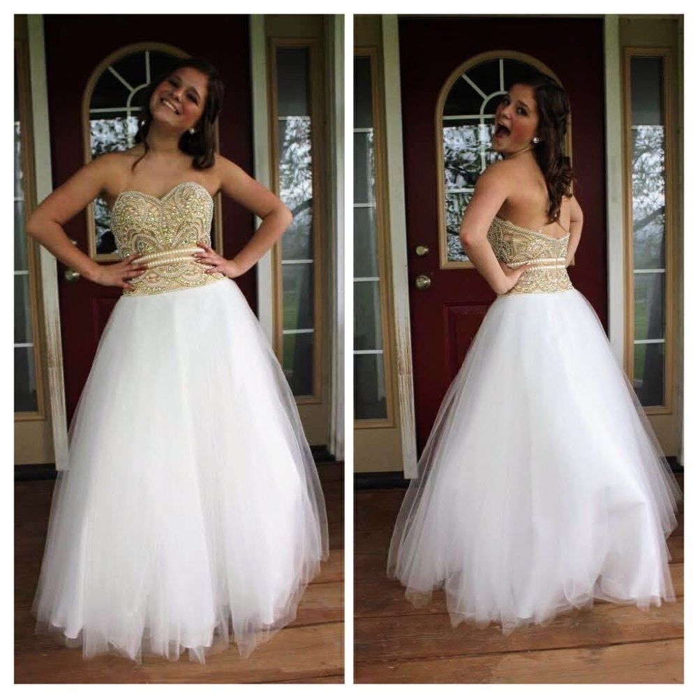 Madison James Strapless Prom Dress Size 2 - Picture 1 of 16